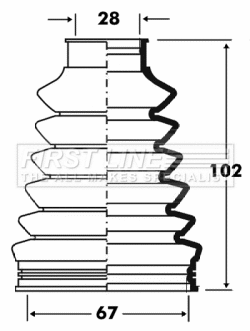 Bellow Kit, drive shaft (FCB2830)