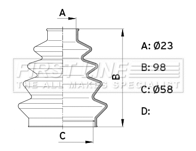 Bellow Kit, drive shaft (FCB1008)