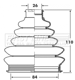 Bellow Kit, drive shaft (FCB6071)