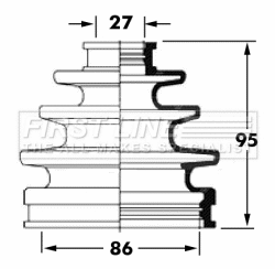Bellow Kit, drive shaft (FCB6061)