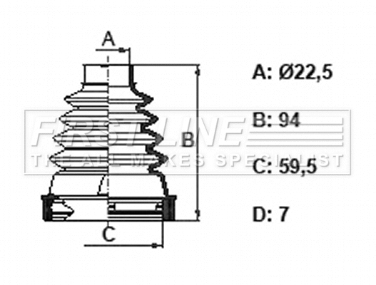 Bellow Kit, drive shaft (FCB6368)