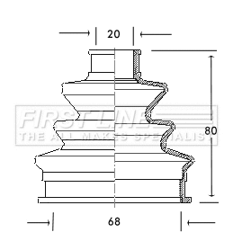 Bellow Kit, drive shaft (FCB2032)
