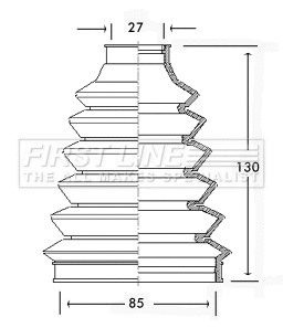 Bellow Kit, drive shaft (FCB2227)