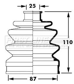 Bellow Kit, drive shaft (FCB2387)