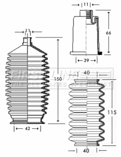 Bellow Kit, steering (FSG3262)