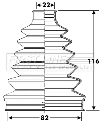 Bellow Kit, drive shaft (FCB6285)