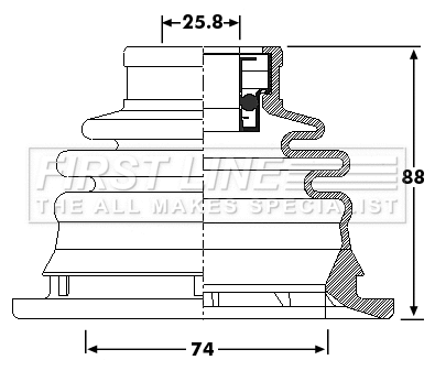 Bellow Kit, drive shaft (FCB6209)