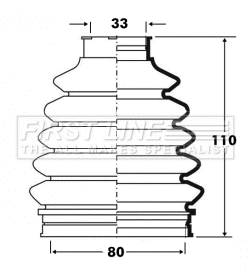 Bellow Kit, drive shaft (FCB6096)