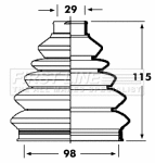 Bellow Kit, drive shaft (FCB2354)