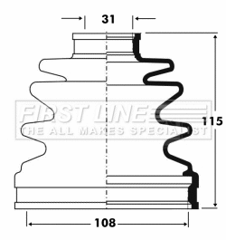 Bellow Kit, drive shaft (FCB2846)