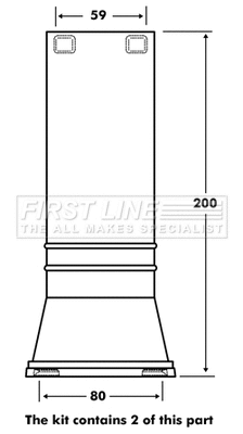 Dust Cover Kit, shock absorber (FPK7099)