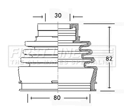 Bellow Kit, drive shaft (FCB2577)