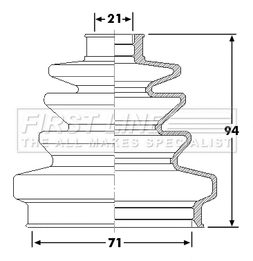Bellow Kit, drive shaft (FCB6257)