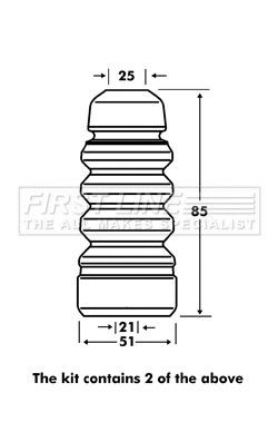 Dust Cover Kit, shock absorber (FPK7113)