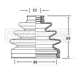 Bellow Kit, drive shaft (FCB2232)