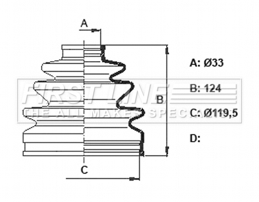 Bellow Kit, drive shaft (FCB6328)