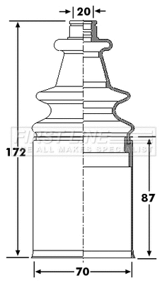 Bellow Kit, drive shaft (FCB6271)