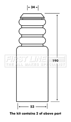 Dust Cover Kit, shock absorber (FPK7068)