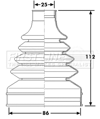 Bellow Kit, drive shaft (FCB6256)