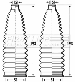 Bellow Kit, steering (FSG3370)