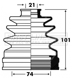 Bellow Kit, drive shaft (FCB2841)