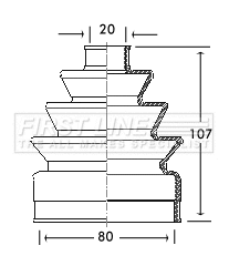 Bellow Kit, drive shaft (FCB2065)