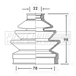 Bellow Kit, drive shaft (FCB2292)