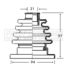 Bellow Kit, drive shaft (FCB2717)