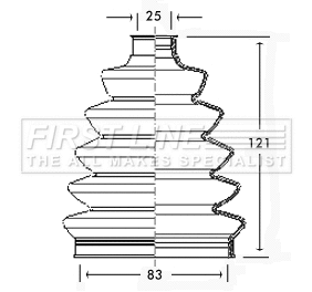 Bellow Kit, drive shaft (FCB2343)