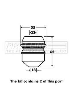 Dust Cover Kit, shock absorber (FPK7119)