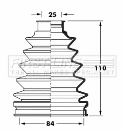 Bellow Kit, drive shaft (FCB6054)