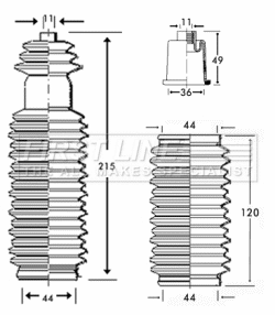 Bellow Kit, steering (FSG3202)
