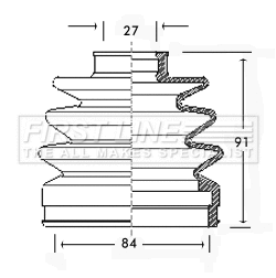 Bellow Kit, drive shaft (FCB2185)