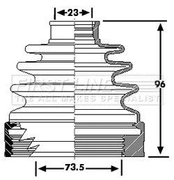 Bellow Kit, drive shaft (FCB6222)