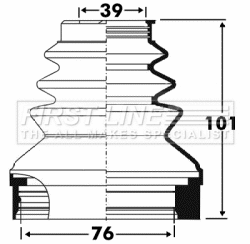 Bellow Kit, drive shaft (FCB2890)