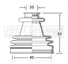 Bellow Kit, drive shaft (FCB2212)