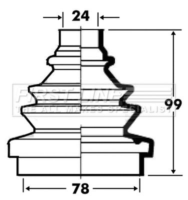 Bellow Kit, drive shaft (FCB2334)