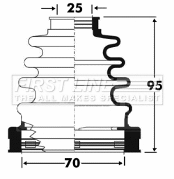 Bellow Kit, drive shaft (FCB2864)