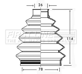 Bellow Kit, drive shaft (FCB2347)