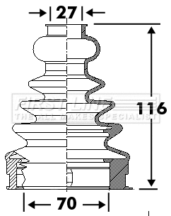 Bellow Kit, drive shaft (FCB6113)