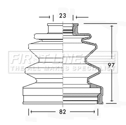 Bellow Kit, drive shaft (FCB2288)
