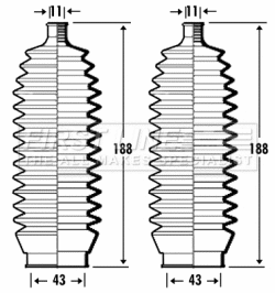 Bellow Kit, steering (FSG3342)