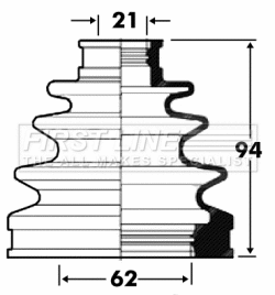 Bellow Kit, drive shaft (FCB2875)