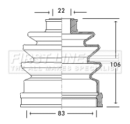 Bellow Kit, drive shaft (FCB2613)