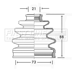 Bellow Kit, drive shaft (FCB2247)