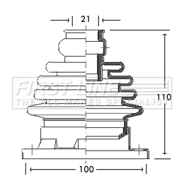 Bellow Kit, drive shaft (FCB2754)