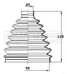 Bellow Kit, drive shaft (FCB6341)