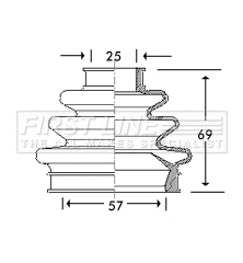 Bellow Kit, drive shaft (FCB2774)