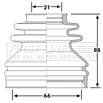 Bellow Kit, drive shaft (FCB6240)