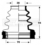 Bellow Kit, drive shaft (FCB2807)